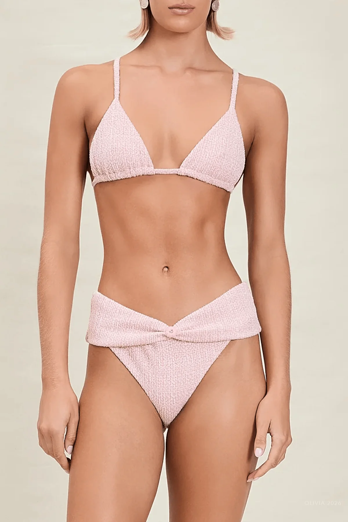 Vienna Bikini Top in Rose Cream - Image 2