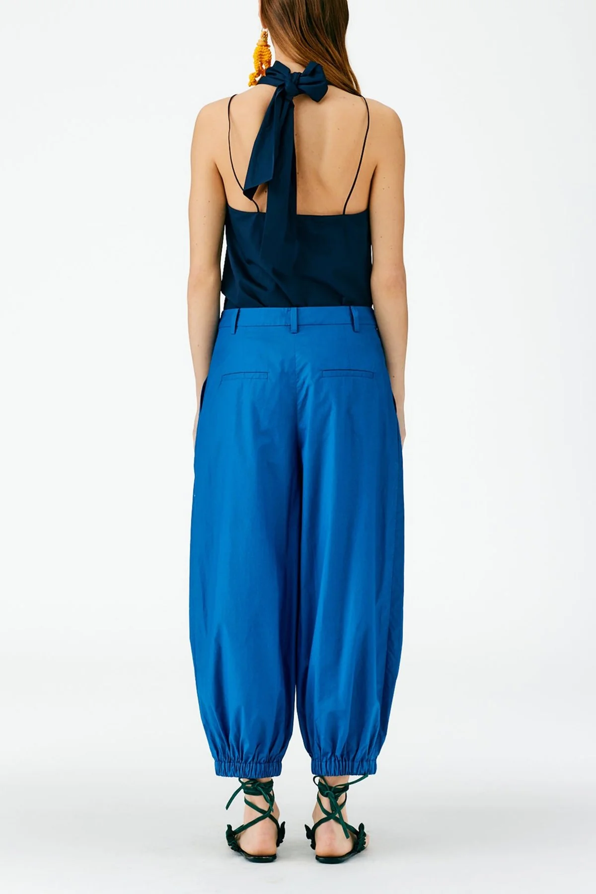 Vintage Cotton Pleated Balloon Pant in Serene Blue - Image 3