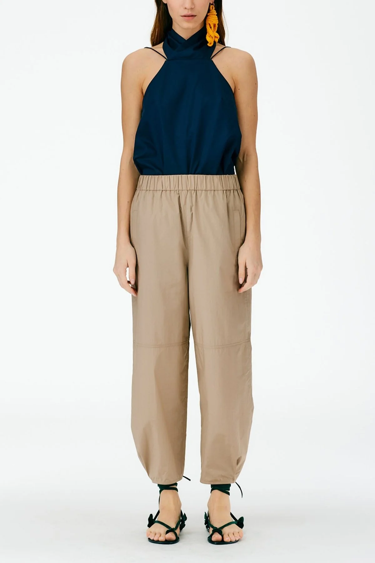 Vintage Cotton Pull On Sculpted Jogger in Dark Stone - Image 2