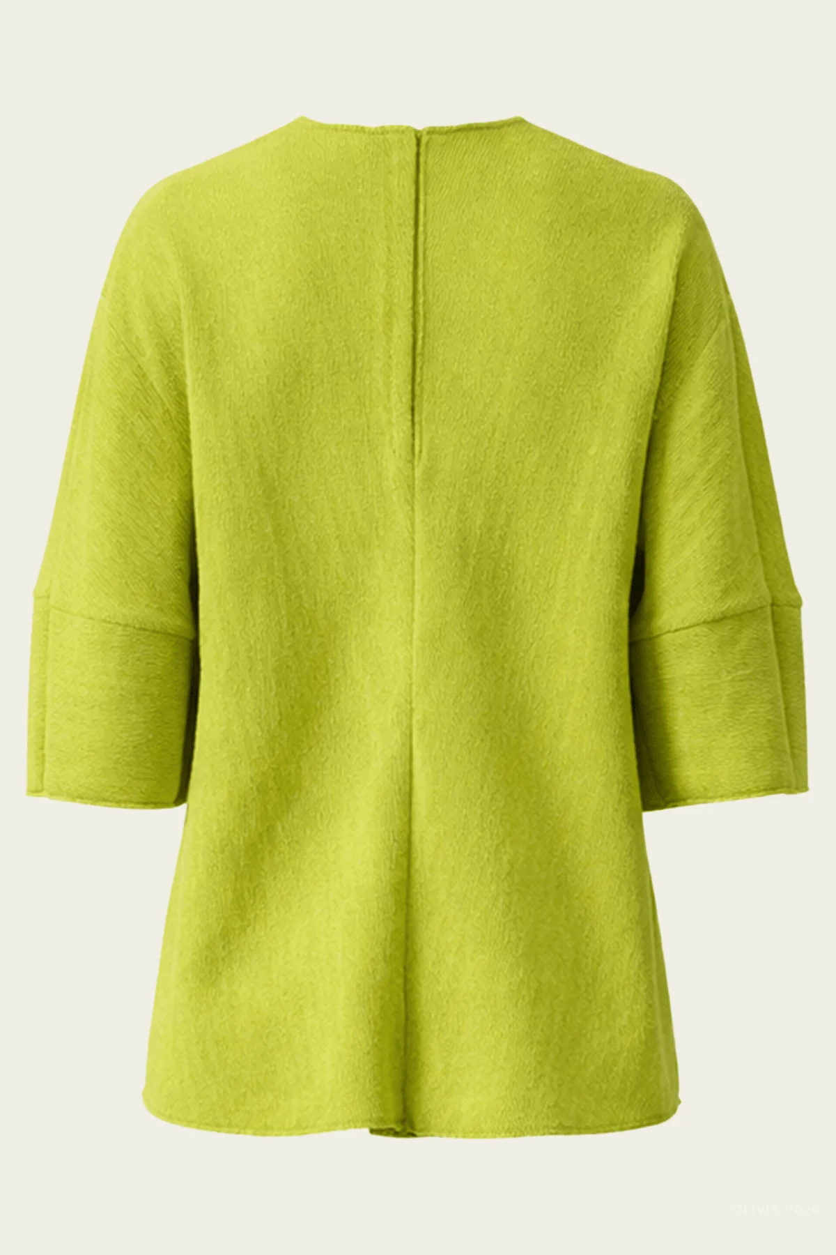 Viscose Plisse Hinged Short Sleeve Top in Pea Pod - Image 5