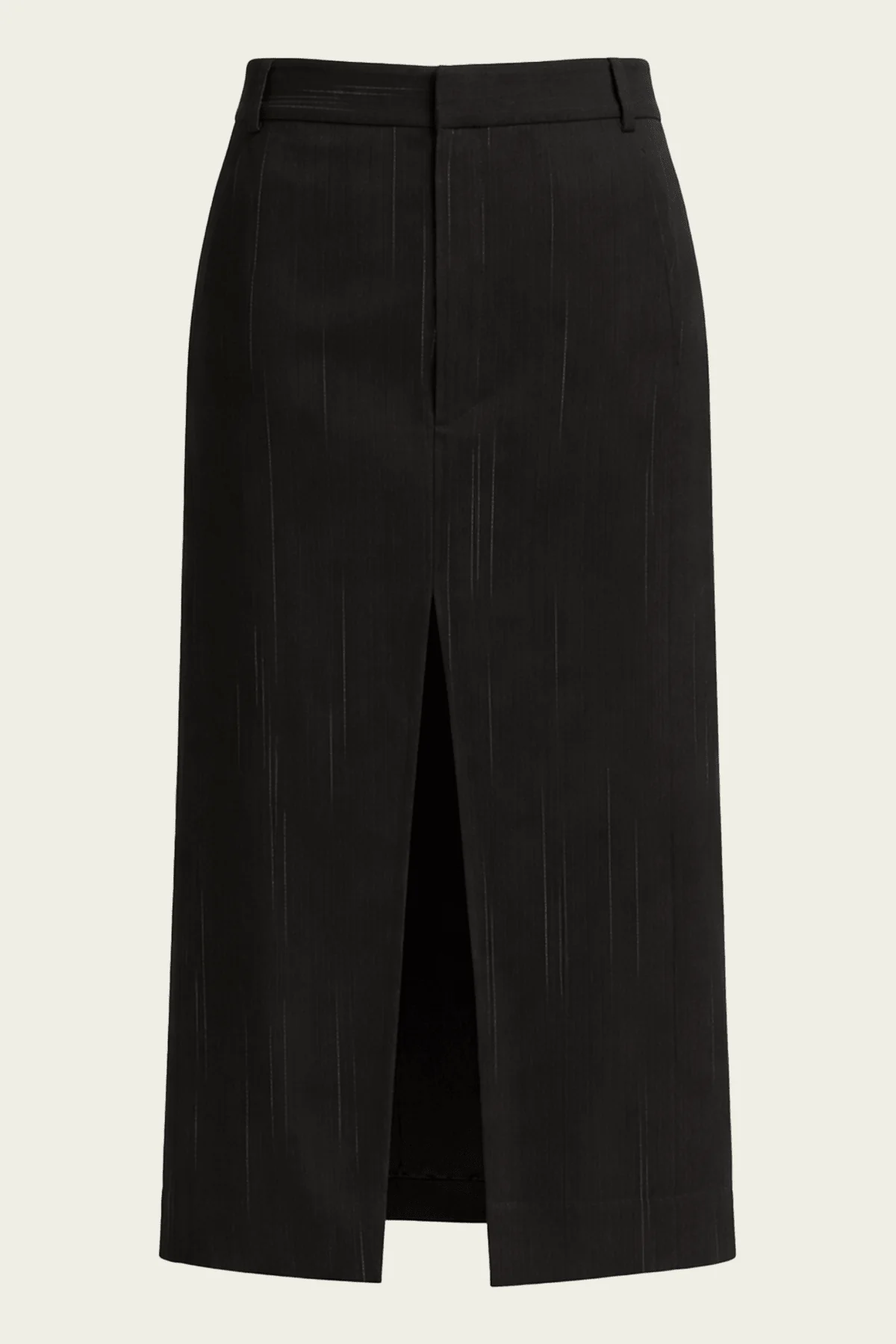 Viscose Suiting Midi Trouser Skirt in Black Multi