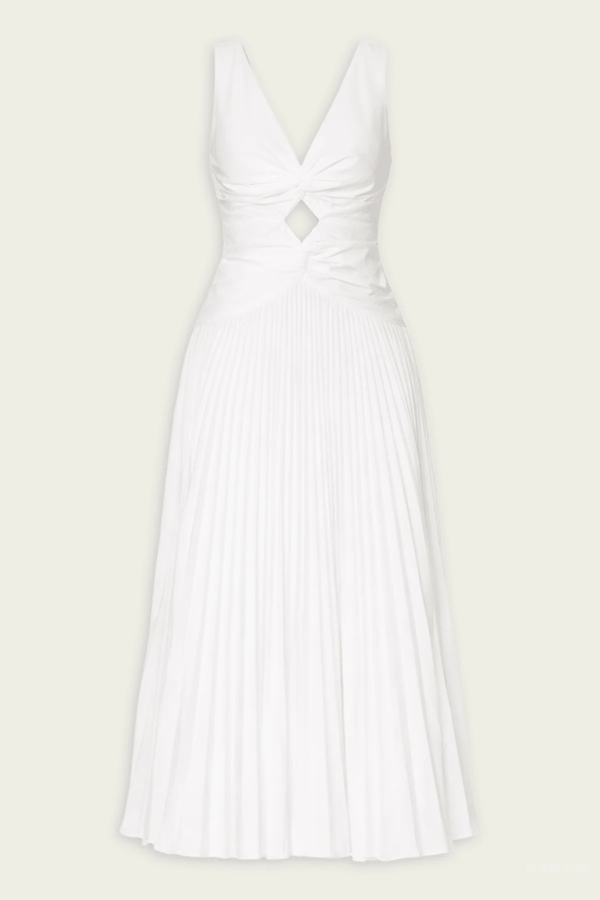 Vivianne Cotton Midi Dress in White