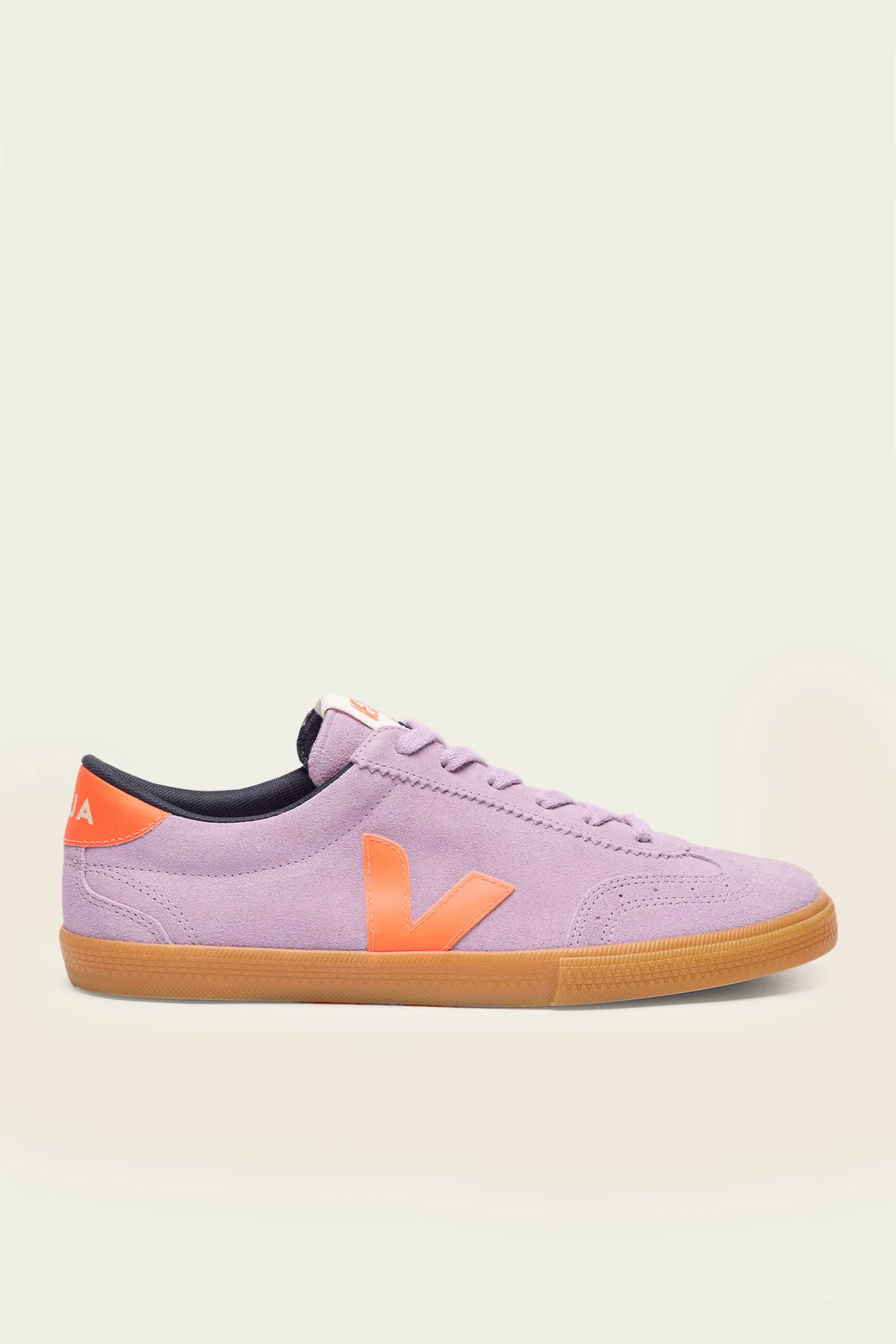 Volley Suede Leather Sneaker in Orchid Fury Natural