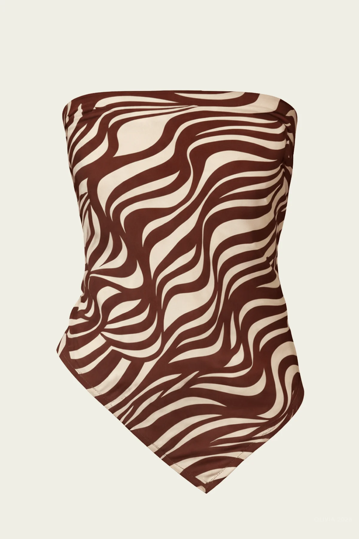Wave Print Scarf Top in Wave Print