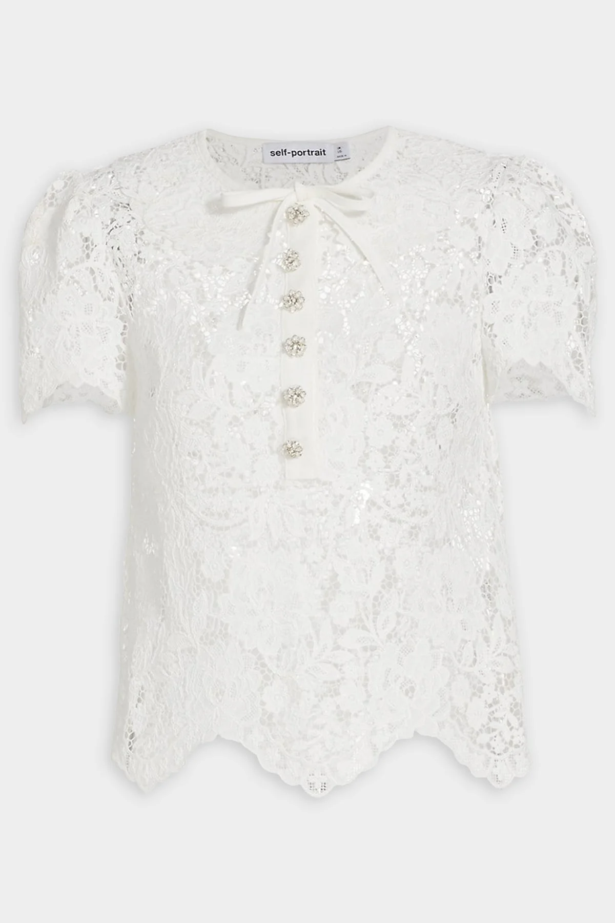 White Cord Lace Top