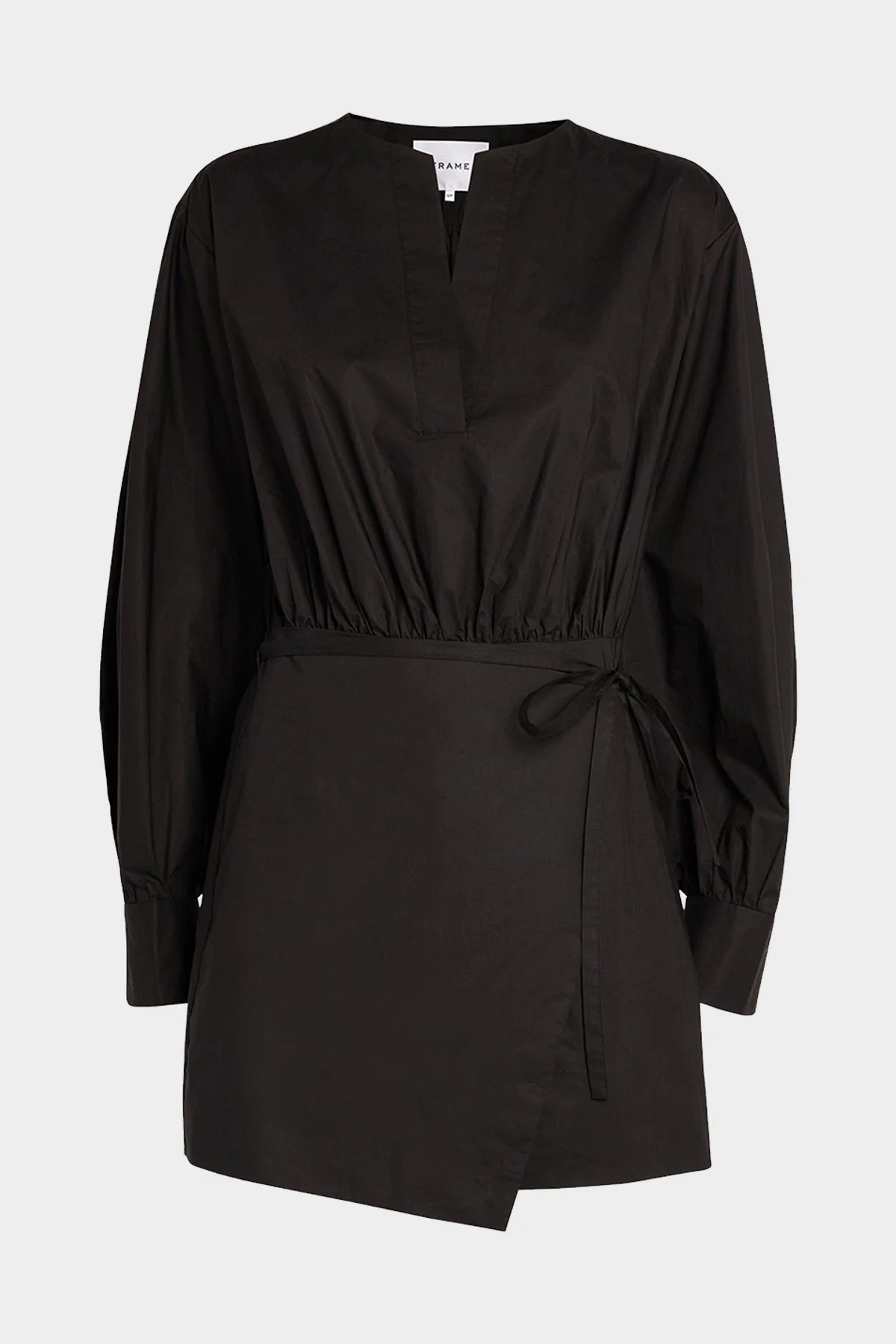 Wrap Mini Dress in Noir