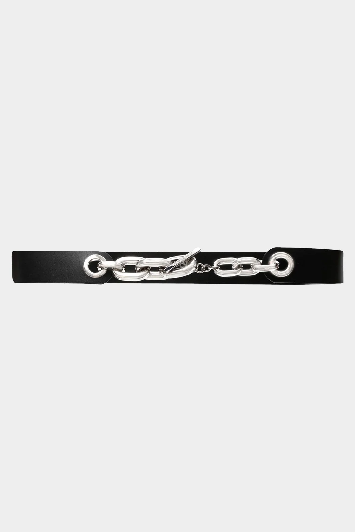 XL Link Leather Belt in Black