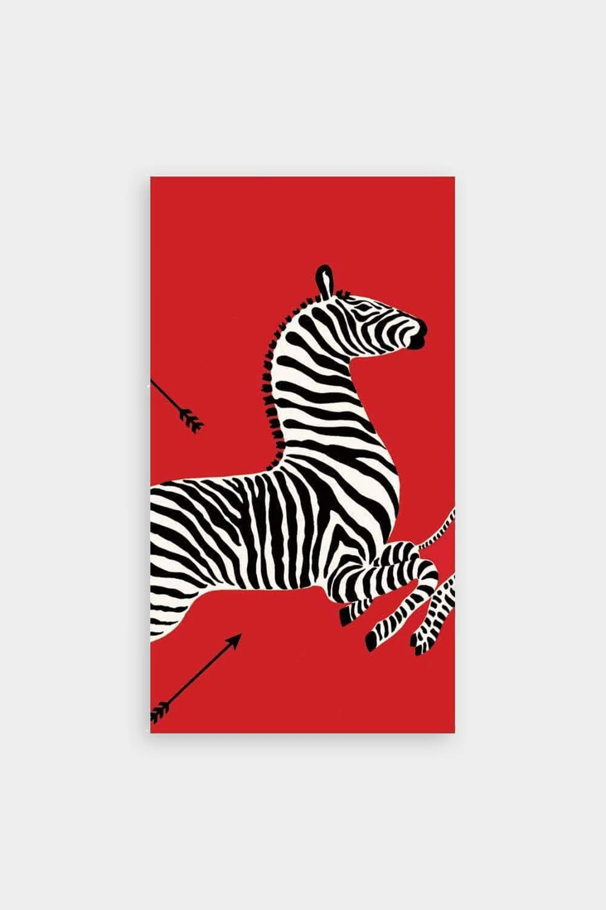 Zebras Paper Guest Towel Napkins in Red