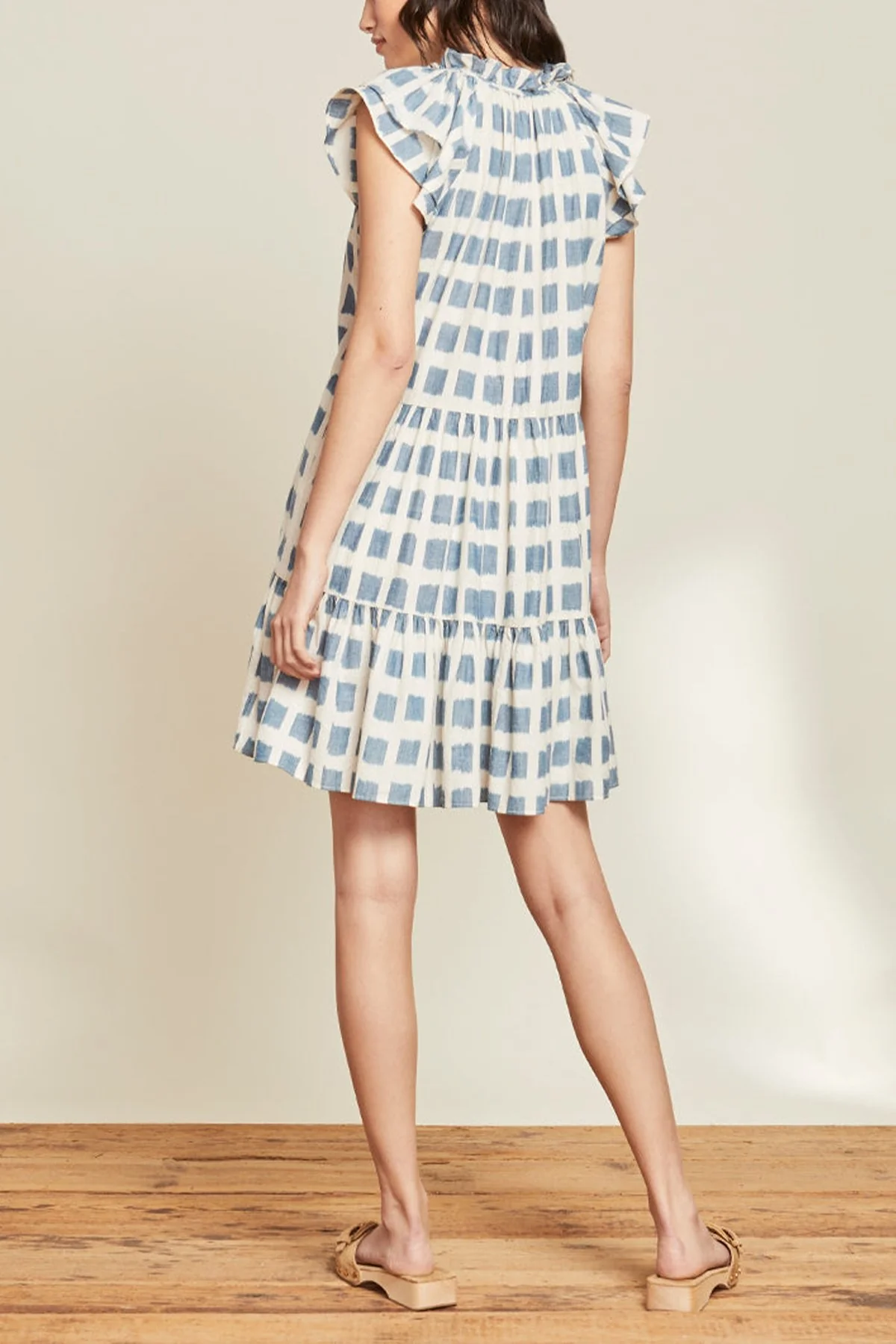 Zee Ikat Dress in Ecru Multi - Image 3