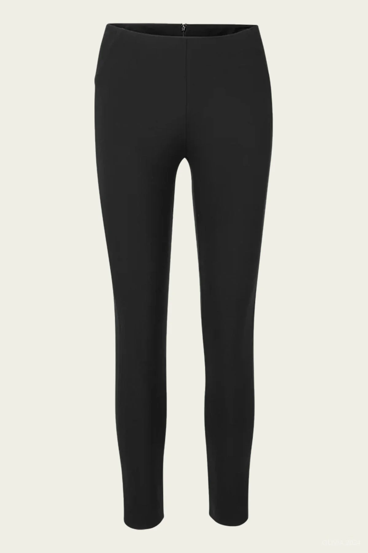 Zip Back Scuba Pant in Black