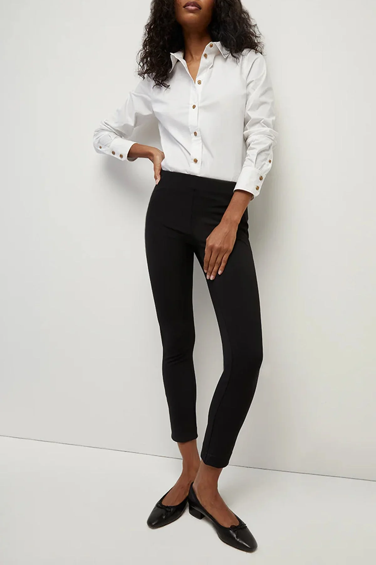 Zip Back Scuba Pant in Black - Image 2