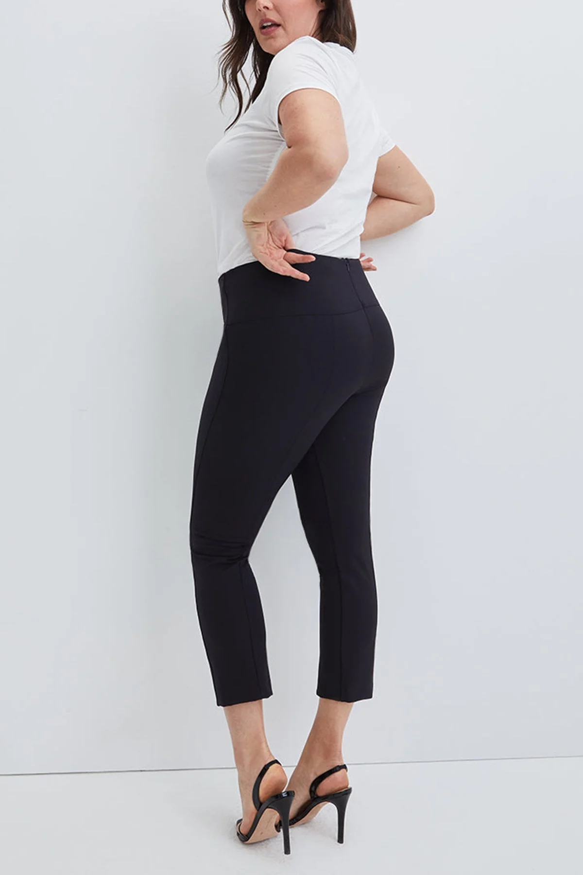Zip Back Scuba Pant in Navy - Image 3